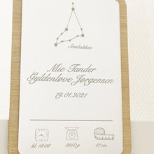 Indlæs billede til gallerivisning Fødselstavle - Firkantet m. Spejl