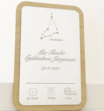 Indlæs billede til gallerivisning Fødselstavle - Firkantet m. Spejl