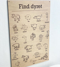 Indlæs billede til gallerivisning Tavle - Dyr