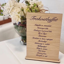 Indlæs billede til gallerivisning Menukort