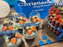 Indlæs billede til gallerivisning Caketopper små m. navn & begivenhed
